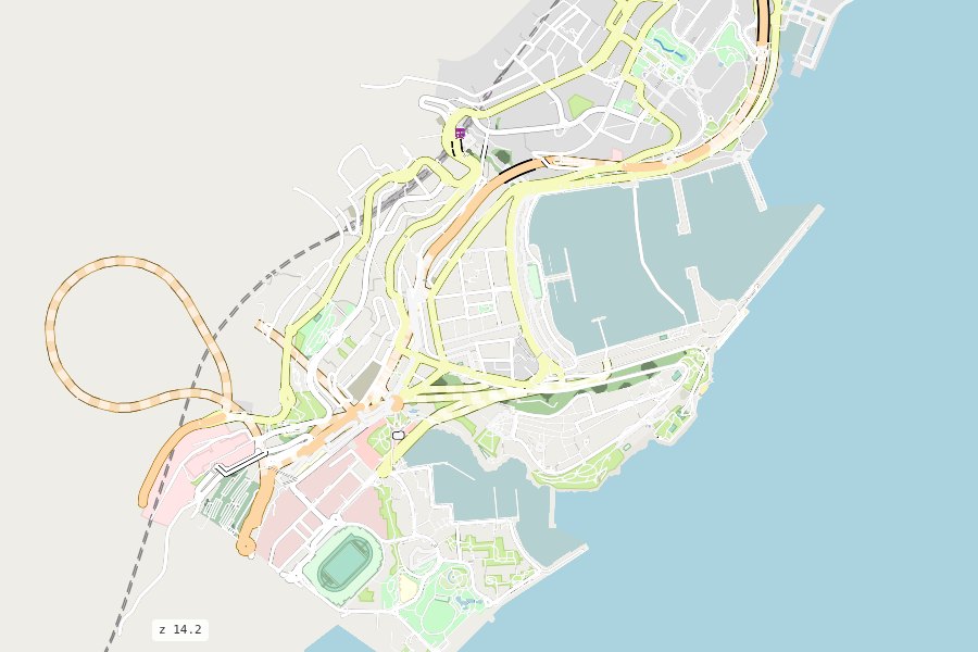 Monaco's coast: the sea, the port, buildings and parks