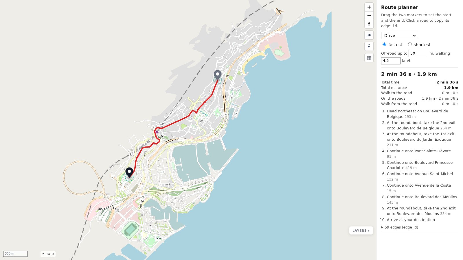 The route planner